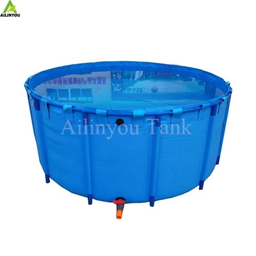 Hot Selling Plastic Fish Tanks Foldable Pvc Tarpaulin Fish Farming Pond Tank