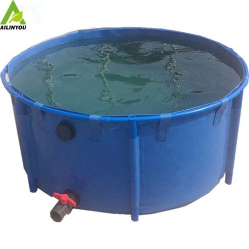 Hot Sale 200L~50000L Aquaculture Durable Foldable Portable PVC Canvas Fish Farming Tank