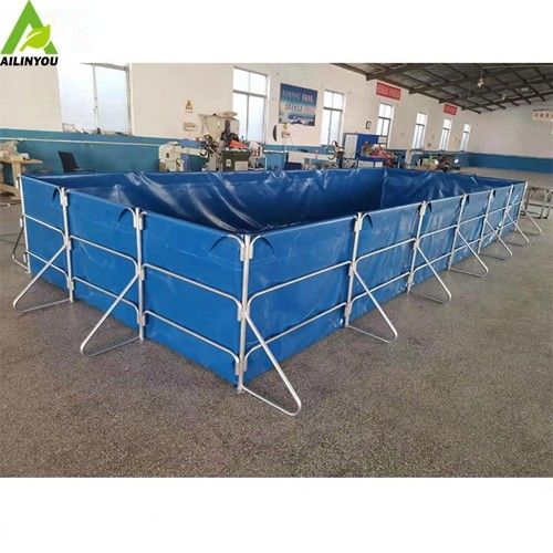 durable fish trap 4000L~50000L foldable portable Frame PVC tarpaulin betta fish tank farming