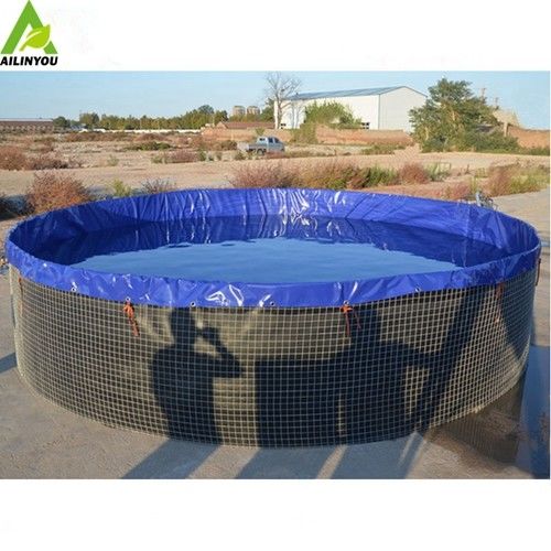 good quality double-deck pvc round fish tank, indoor lobster farming for sale