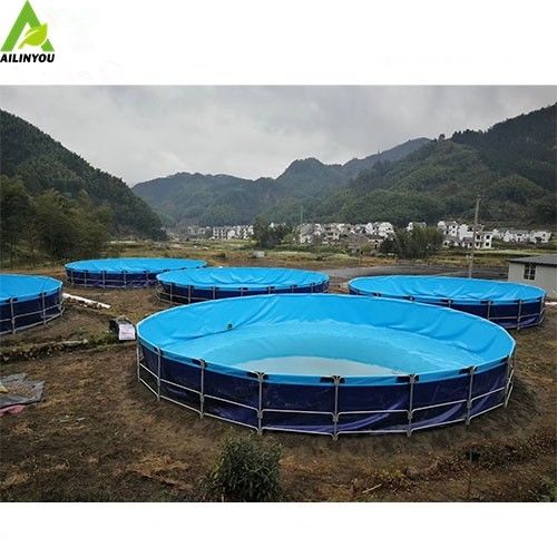 Galvanized Sheet Fish Pond 500-500000 Litre Aquaculture Tanks For Fish Farming