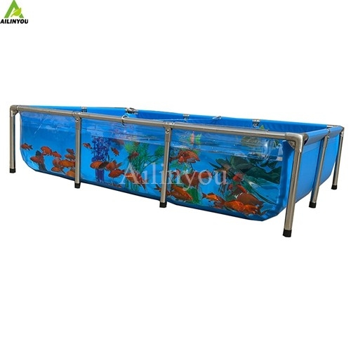 Customized canvas tarpaulin coated pvc light weight  koi pond collapsible water tank