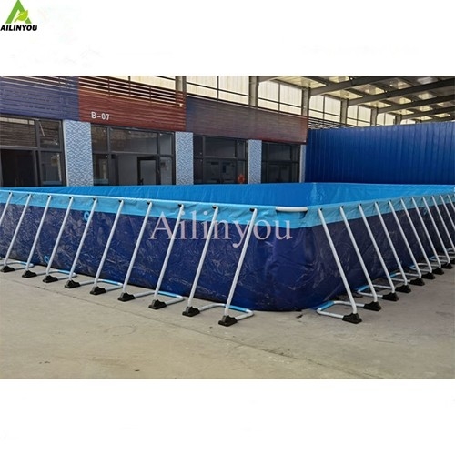 Factory Supply  Metal Frame Rectangular Above Ground Water Storage Pool for water treatment