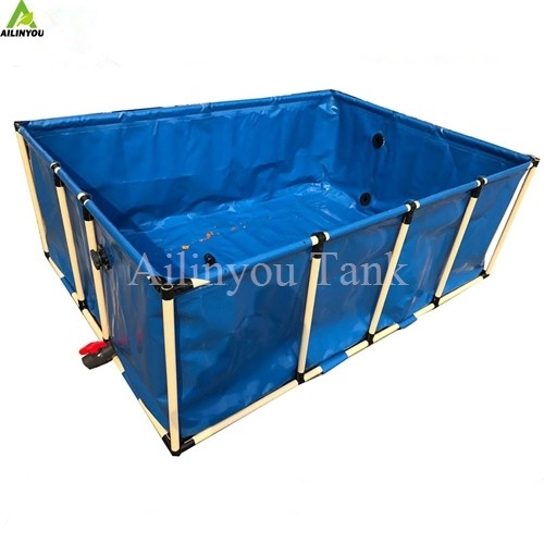 Recirculating Biofloc Aquaculture Tarpaulin Fish Pond Tank Equipment Fish Farming System Above Ground for Aquaculture