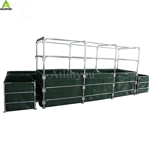 Recirculating Biofloc Aquaculture Tarpaulin Fish Pond Tank Equipment Fish Farming System Above Ground for Aquaculture