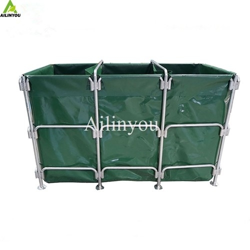 Ailinyou Foldable Round Tarpaulin Fish Tanks Round Tank  Biofloc Aquaculture Tank