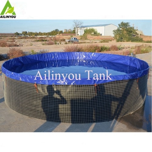 Customized Portable Collapsible PVC Tarpaulin Fish Pond or Fish Farming Tank lobster farming