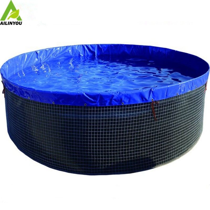 20000Litres PVC flexible wire mesh tank for  Fish farming tank  and water storage