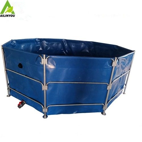 Hot Sale 200L~50000L Aquaculture Durable Foldable Portable PVC Canvas Fish Farming Tank supplier