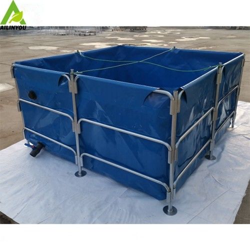 200L~500000L removable aquaculture equipment pvc tarpaulin indoor fish farming tank for sale